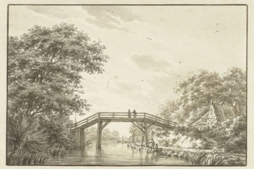 Landscape with a high bridge