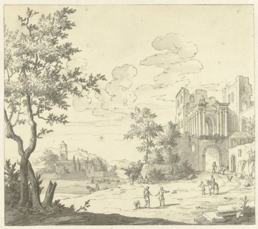 Italian view with ruin