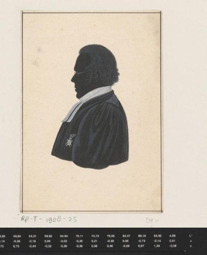 Silhouette portrait of Matthijs Andries van der Bank