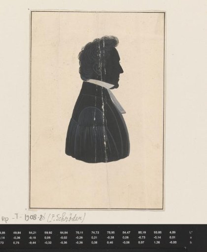 Silhouette portrait of Antonius Gerardus van Hamel