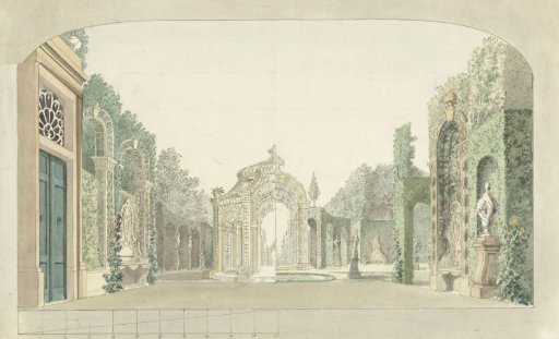 Design for a Stage Set with a Garden