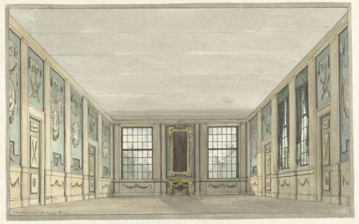 Design for a stage set of an interior