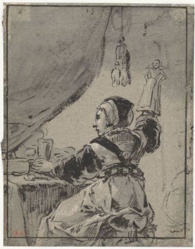 Woman with a doll