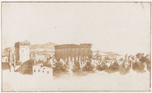 Colosseum in Rome and some buildings in the vicinity