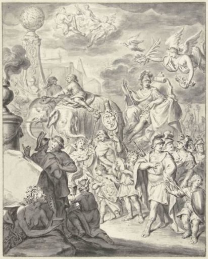 Allegorical triumphal procession of a prince or field marshal