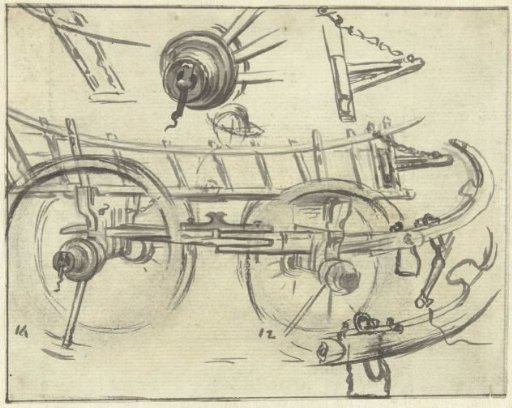 Parts of the construction of a farm wagon
