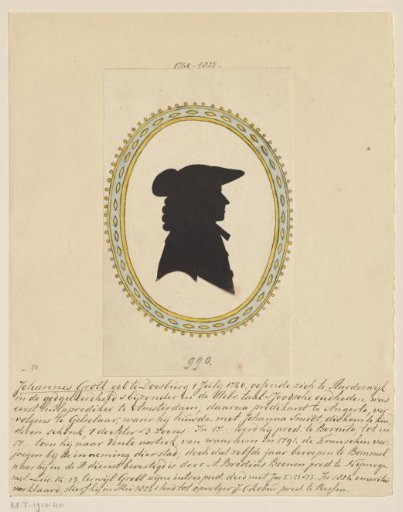 Silhouette Portrait of Johann Groll