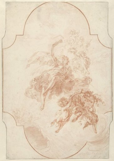 Design for a ceiling painting with Aurora