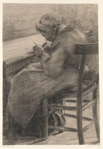Knitting woman