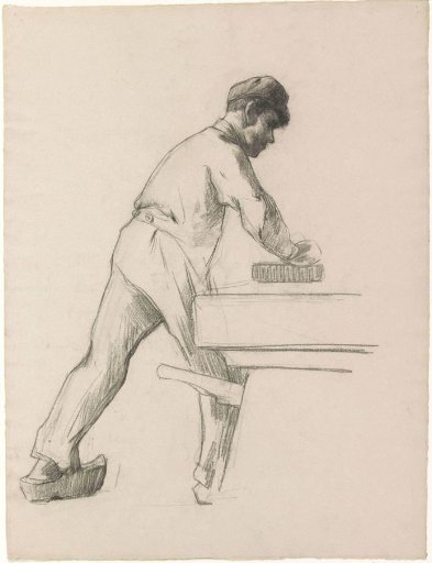 Worker in a brick factory