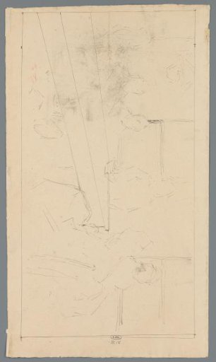 Sketch of a group of people around a table