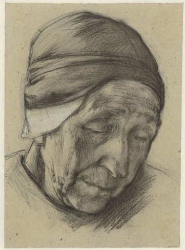 Head of Jantien Klinker, seen in three-quarter view
