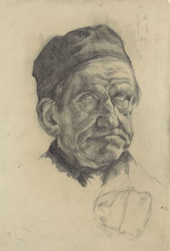 Head of a blind old man
