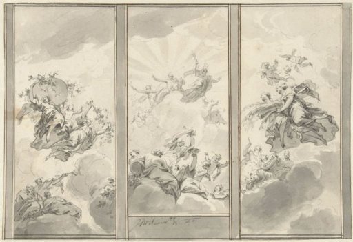 Design for a three-part ceiling decoration