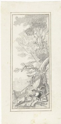Design for a wall decoration: a panel with birds