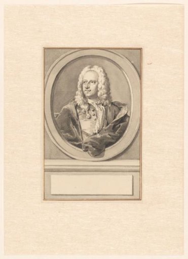 Portrait of Abraham van Hoey, in oval, facing left