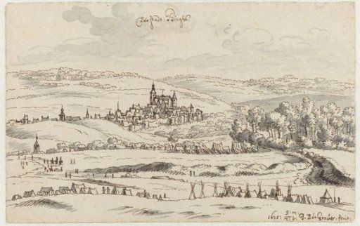 View of an Encampment of the Army of Willem III near Binche, Hainaut