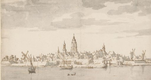 View across the Waal to Zaltbommel