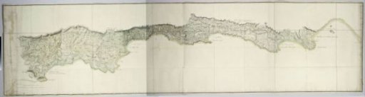 Map of the south coast of South Africa between Cape Agulhas and the Sundays River