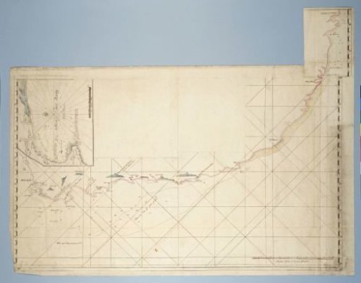 Map of the Coast from Saldanha Bay to Richard's Bay, with a Detailed Map of Mossel Bay Inserted