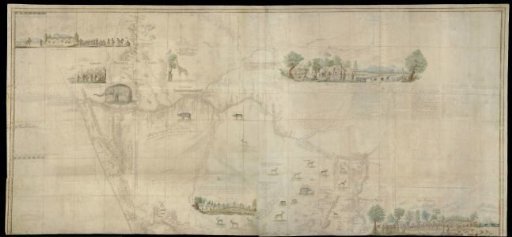 Upper (northern) half of Gordon's great map of Southern Africa