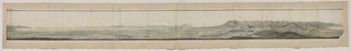 Panorama taken from Helderberg, showing the Hottentot's Holland Mountains and the north coast of False Bay with Devil's Peak in the distance