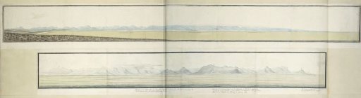 Panorama of the east side of False Bay, from Simonsberg at the left to Cape Hangklip at the right