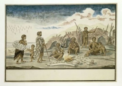 Homestead of the so-called Strandlopers (San or Khoikhoi) just north of the Orange River’s mouth