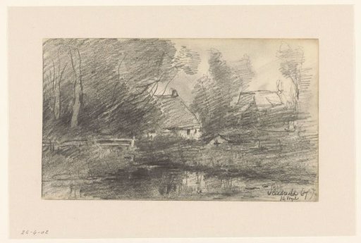 Farmhouse among trees in Sliedrecht