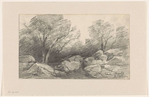 Rocky landscape with trees, Fontainebleau