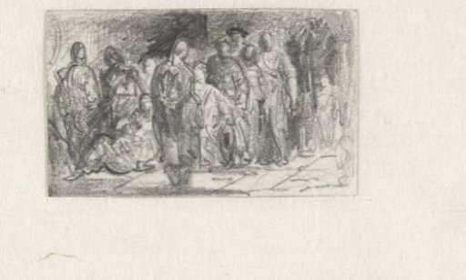 Study of a group of people by a boat