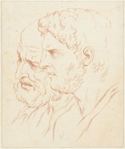 Two Roman male heads