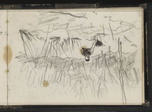Figure in a landscape with trees