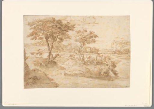 Wooded Landscape with Some Buildings in the Distance