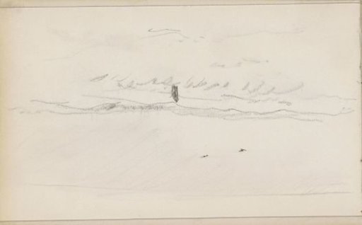 Figure in a hilly landscape