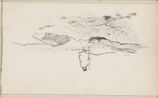Landscape with a seated figure with a staff