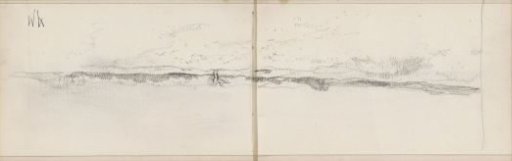 Landscape with trees and shrubs