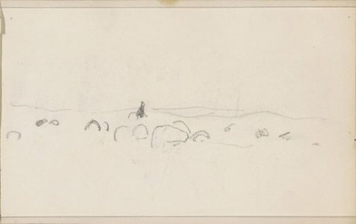 Landscape with a shepherd and a flock of sheep