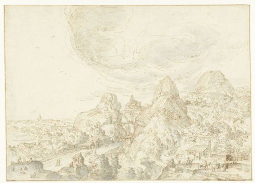 Landscape with Mountains and a Winding Road