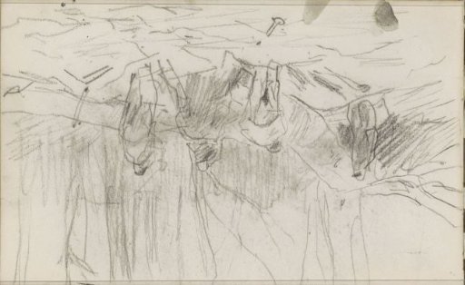 Woodcutters by a felled tree in a forest