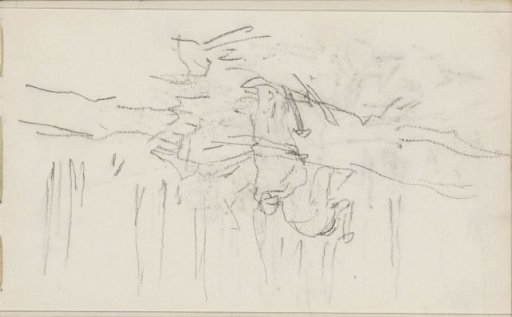 Woodcutters by a felled tree