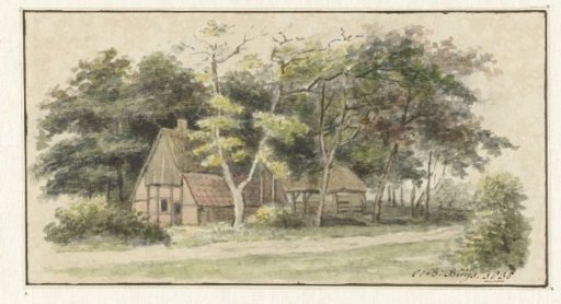 Farmhouse Among Trees