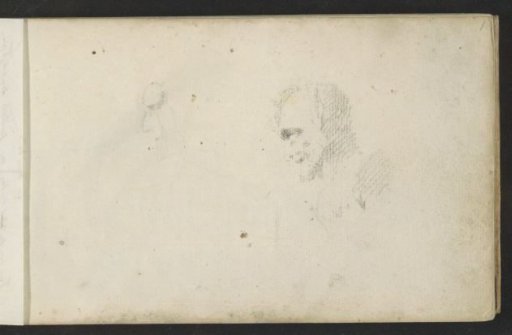 Heads of a Man in Profile Facing Left
