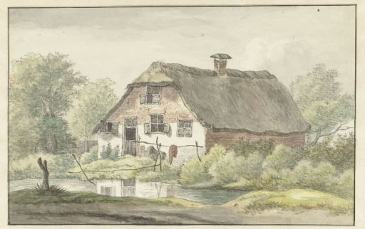 Farmhouse with a thatched roof