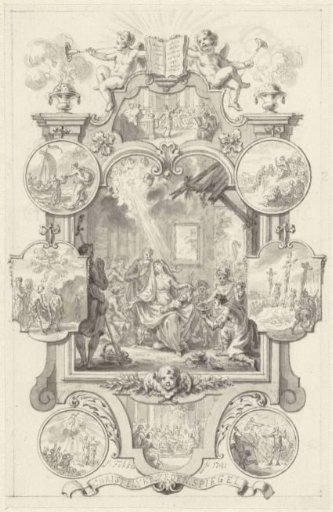 Design for title page: Christian Mirror of Morals