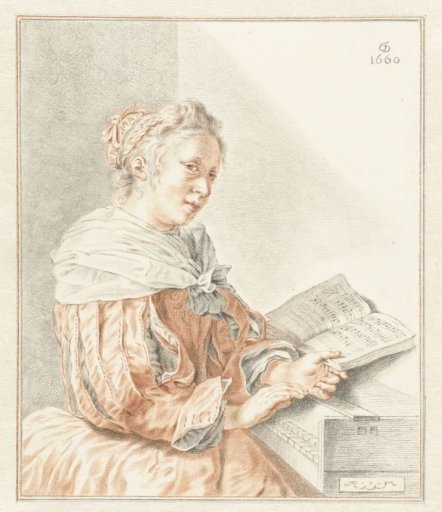 Lady at a spinet