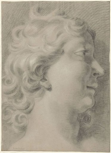Study of a woman's head, facing right