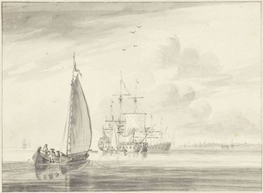Ships on calm water