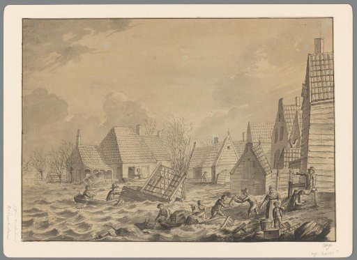 View of Nieuwendam during the flood of 1825