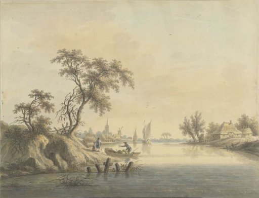 View of the village of Elst on the Maas